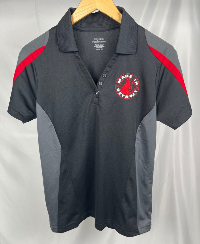 (1 of 1) Ladies MID Blk/Red Polo - MEDIUM