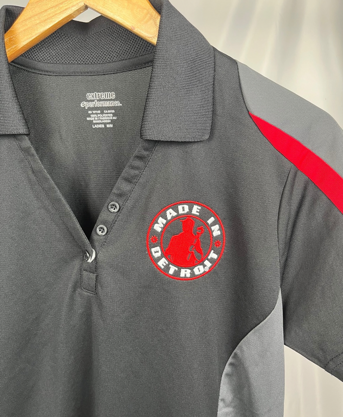 (1 of 1) Ladies MID Blk/Red Polo - MEDIUM