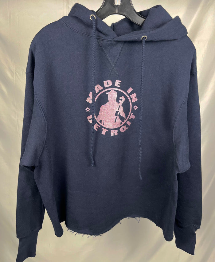 (1 of 1) Ladies Rose Gold MID Navy Hoodie - XS