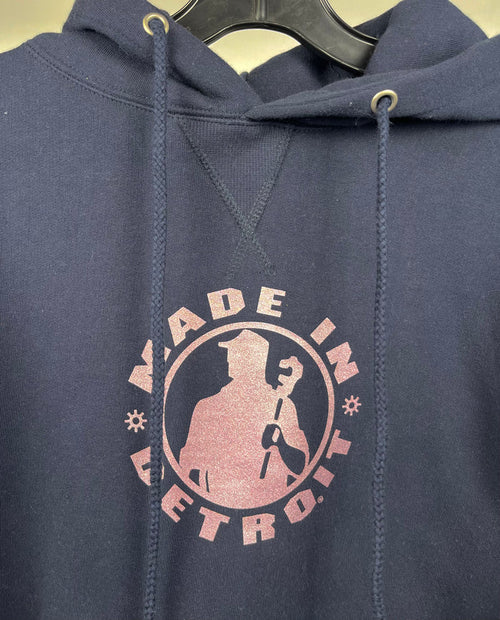 (1 of 1) Ladies Rose Gold MID Navy Hoodie - XS