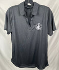 (1 of 1) Ladies Silver MID Black Polo - MEDIUM
