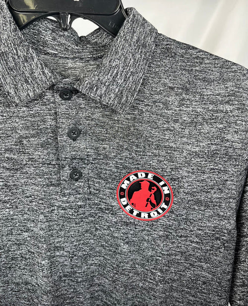 (1 of 1) MID Heather Grey Polo - SMALL