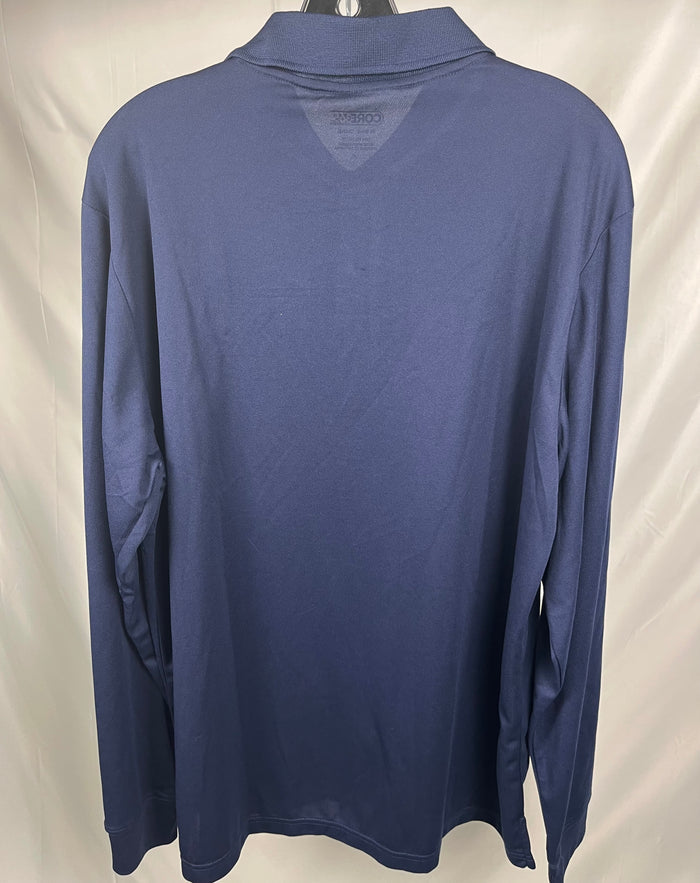 (1 of 1) MID Navy Long Sleeve Polo - LARGE