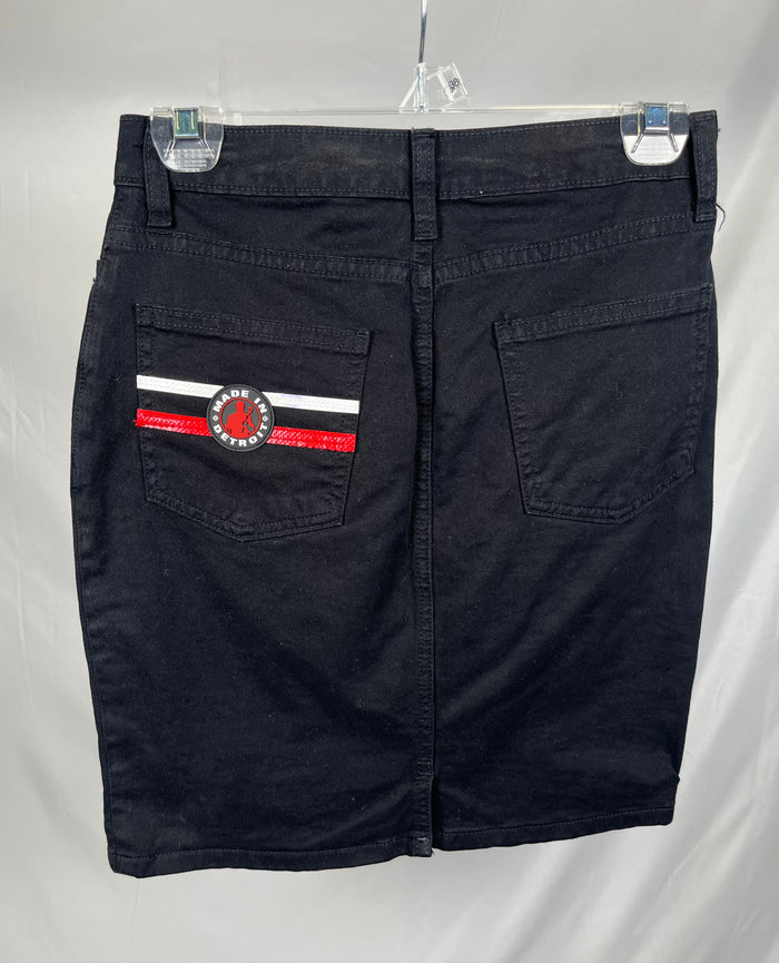 (1 of 1) Vintage MID Black Jean Skirt - MEDIUM