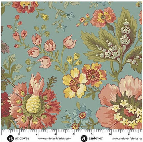 108" Wide Backing - Farmers Daughter - Laundry Basket Quilts Milk and Honey Blue