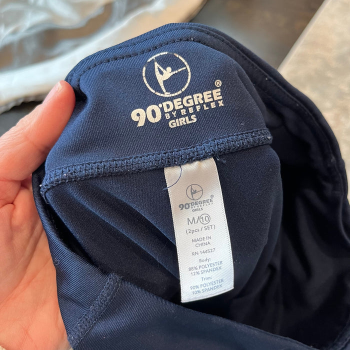 90 Degree by Reflex Navy Blue Pocket Leggings 10