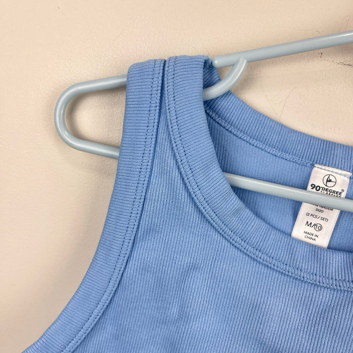 90 Degree by Reflex Rib Seamless Tank Top Blue M 10