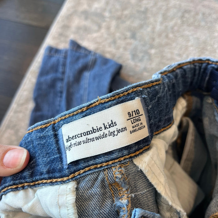 Abercrombie Kids High Rise Ultra Wide Leg Jeans 9/10 Long