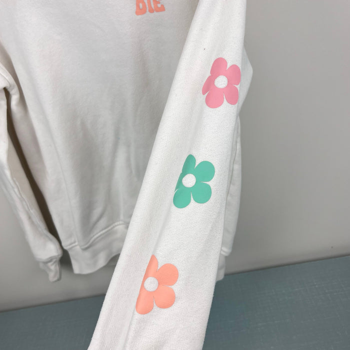 Abercrombie Kids Relaxed Fit Graphic Sweatshirt Groovy Hearts & Flowers 9-10
