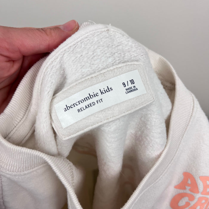 Abercrombie Kids Relaxed Fit Graphic Sweatshirt Groovy Hearts & Flowers 9-10