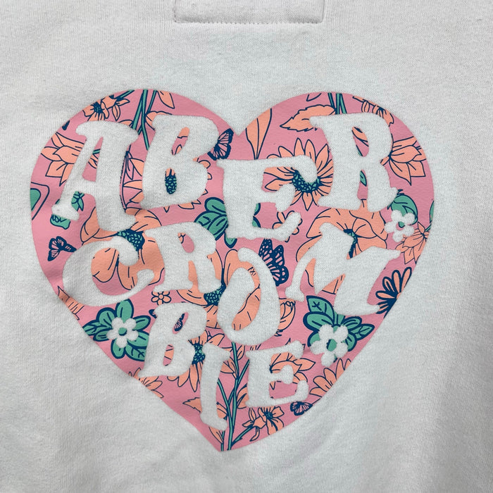 Abercrombie Kids Relaxed Fit Graphic Sweatshirt Groovy Hearts & Flowers 9-10