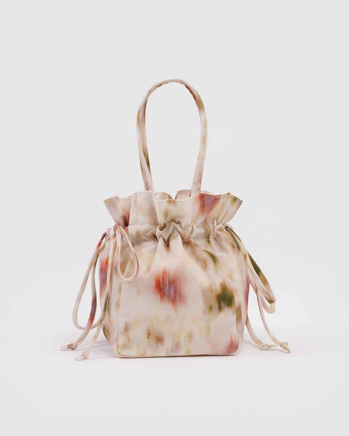 Abstract Floral Nylon Drawstring Bag | BAGGU | Nylon Drawstring Bag