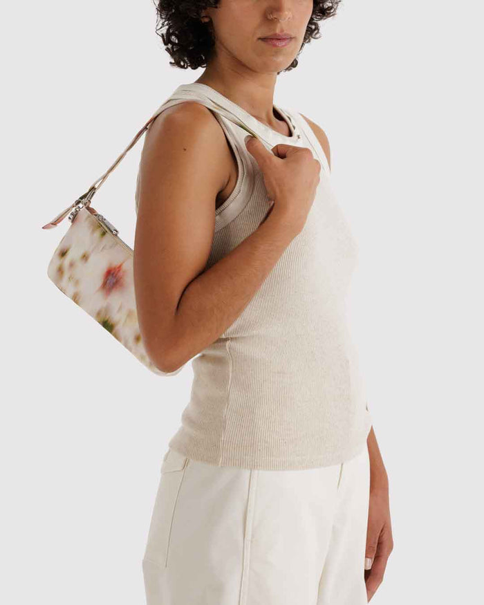 Abstract Floral Nylon Pochette | BAGGU | Nylon Pochette
