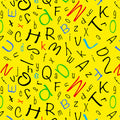 Alphabet Soup - Yellow - Toss - Qt Fabrics - 28210-S
