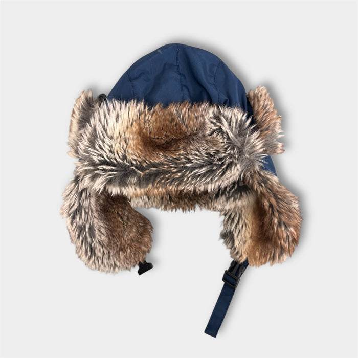 Appaman Benji Faux Fur Trapper Hat Navy Blue Large 5-7