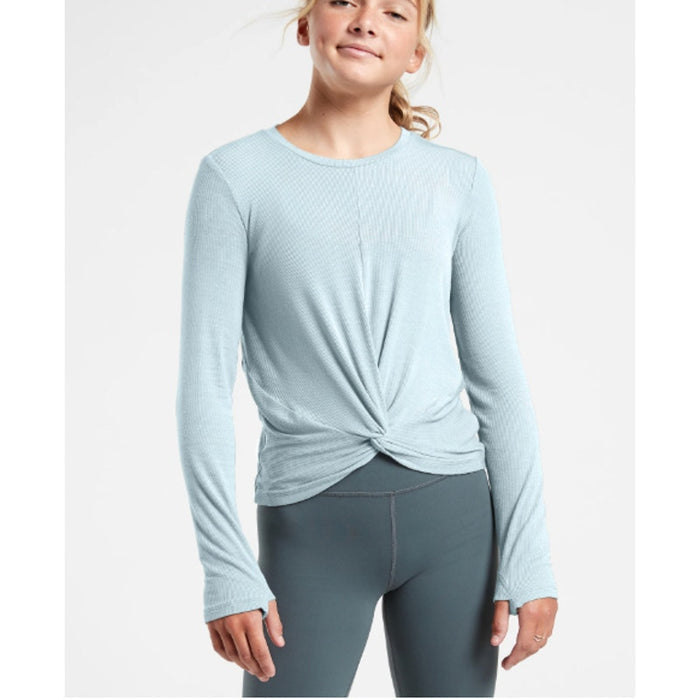 Athleta Girl Give it a Twist Long Sleeve Top M 8-10