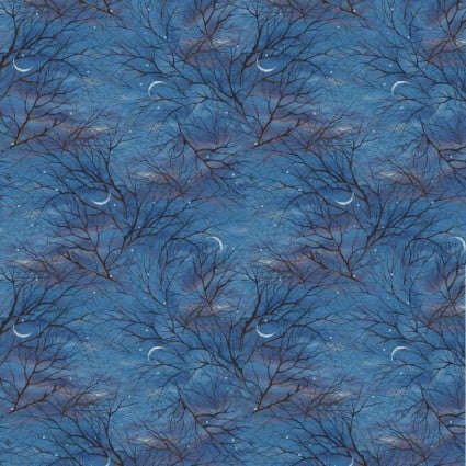 Autumn Retreat- Blue Trees- P & B Textiles - PNBARET-5582-B