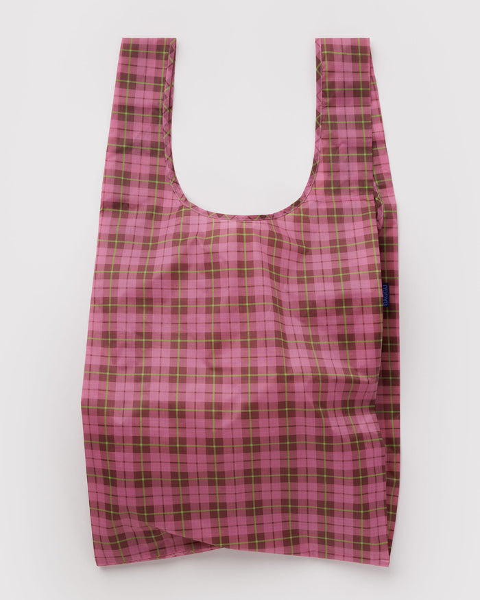 Azalea Pink Tartan Big BAGGU | BAGGU | Big BAGGU