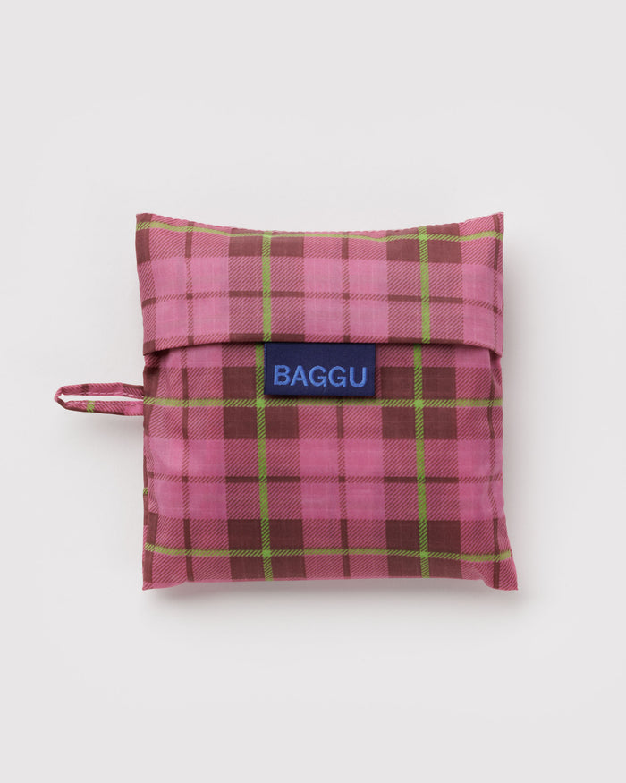 Azalea Pink Tartan Standard BAGGU | BAGGU | Standard BAGGU