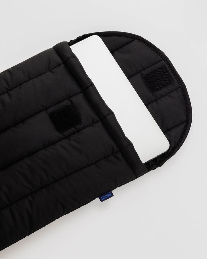 Black 13/14" Puffy Laptop Sleeve | BAGGU | Laptop Sleeve 13”/14"