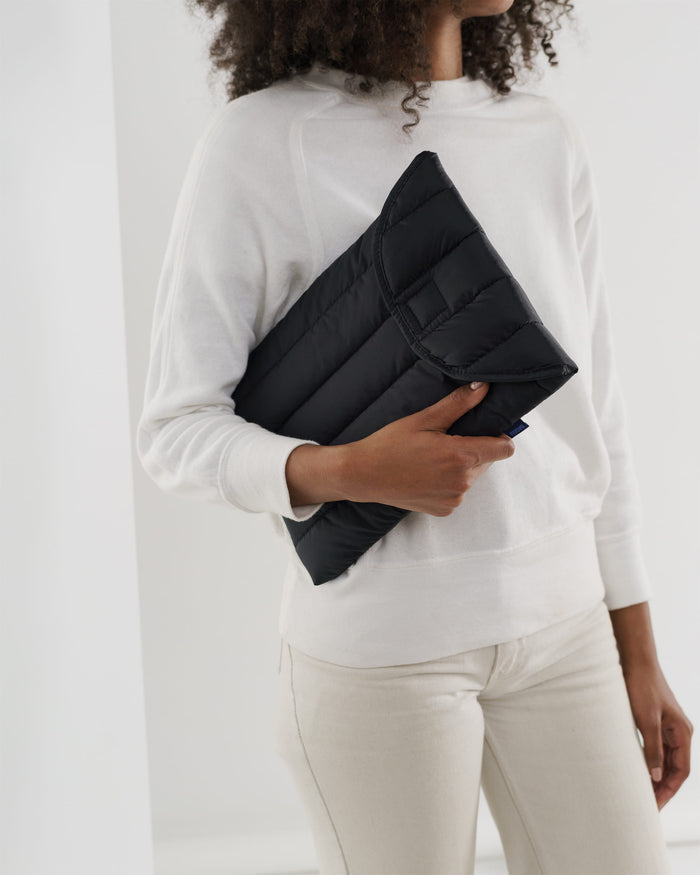 Black 13/14" Puffy Laptop Sleeve | BAGGU | Laptop Sleeve 13”/14"