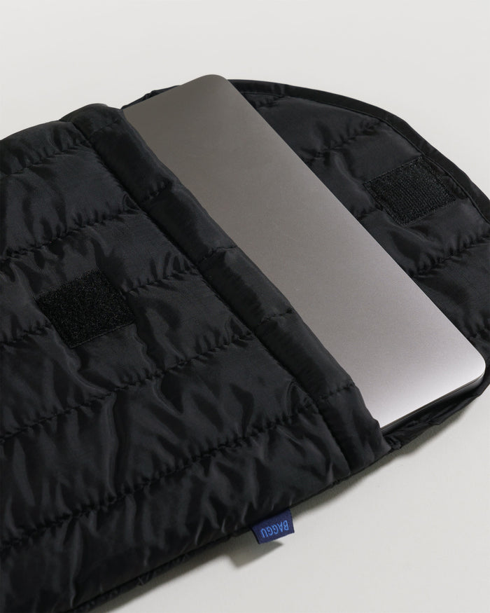 Black 16" Puffy Laptop Sleeve | BAGGU | Laptop Sleeve 16"