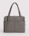 Black and Cream Gingham Cloud Carry-On | BAGGU | Cloud Carry-On