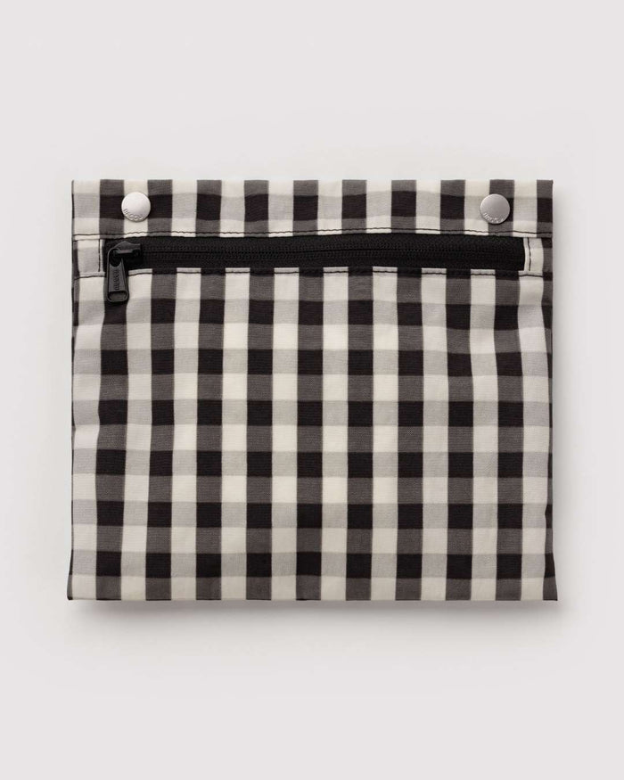 Black and Cream Gingham Everyday Cloud Bag | BAGGU | Everyday Cloud Bag