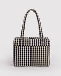 Black and Cream Gingham Small Cloud Carry-On | BAGGU | Small Cloud Carry-On