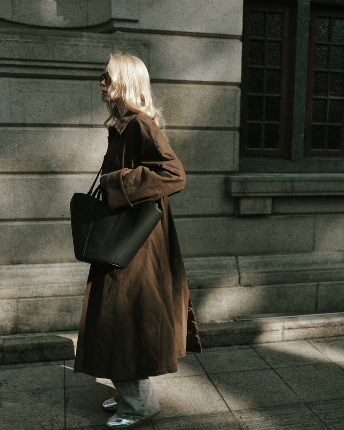 Black Josefine Waterproof Tote Bag