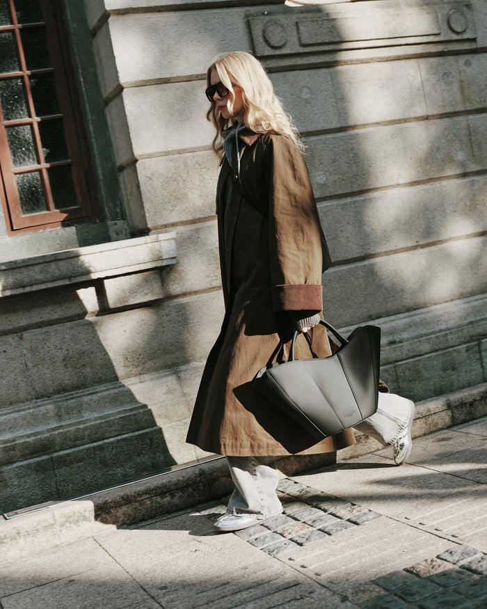 Black Josefine Waterproof Tote Bag