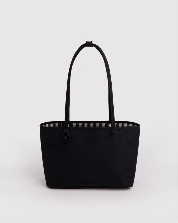 Black Mix Medium Nylon Reversible Tote | BAGGU | Medium Nylon Reversible Tote