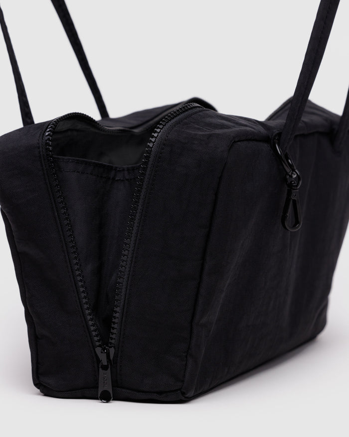 Black Nylon Bowler Bag | BAGGU | Nylon Bowler Bag