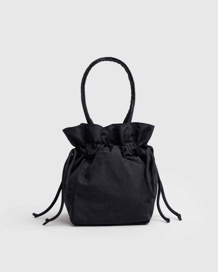 Black Nylon Drawstring Bag | BAGGU | Nylon Drawstring Bag