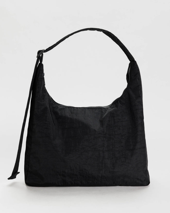 Black Nylon Shoulder Bag | BAGGU | Nylon Shoulder Bag
