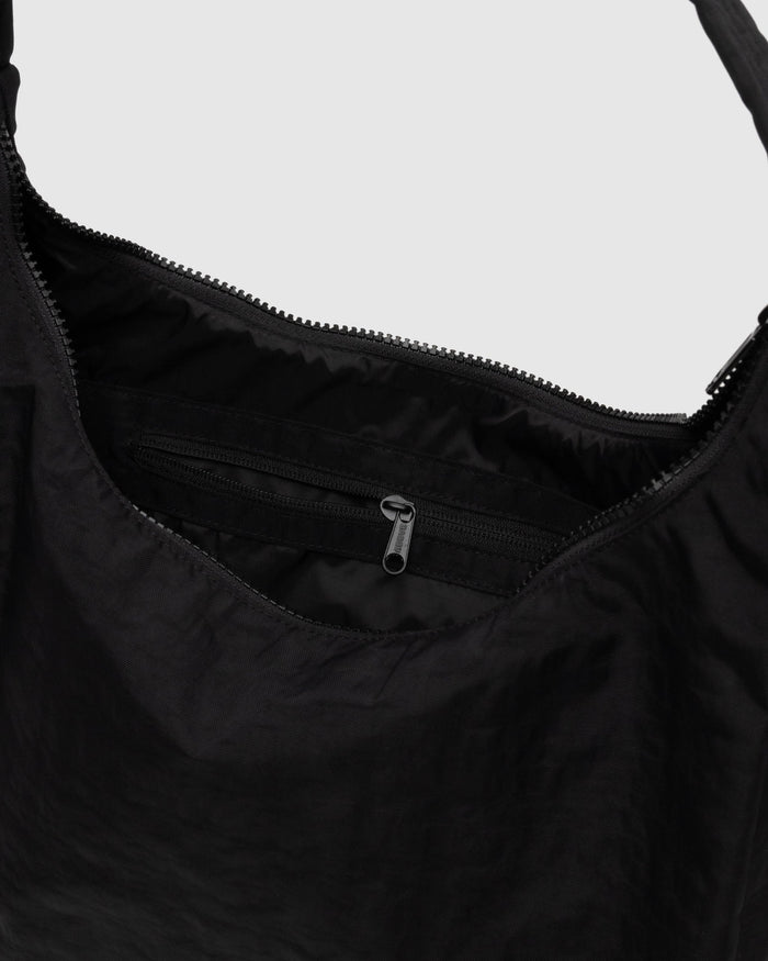 Black Nylon Shoulder Bag | BAGGU | Nylon Shoulder Bag