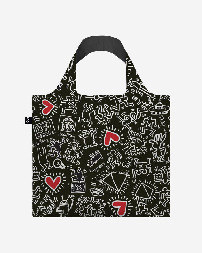 Black Pattern By Keith Haring Recycled Bag | LOQI | Recycled Bag