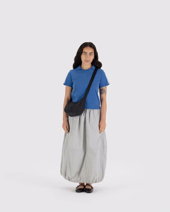 Black Small Nylon Crescent Bag | BAGGU | Small Nylon Crescent Bag