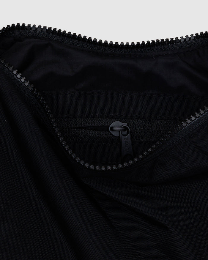 Black Small Nylon Crescent Bag | BAGGU | Small Nylon Crescent Bag