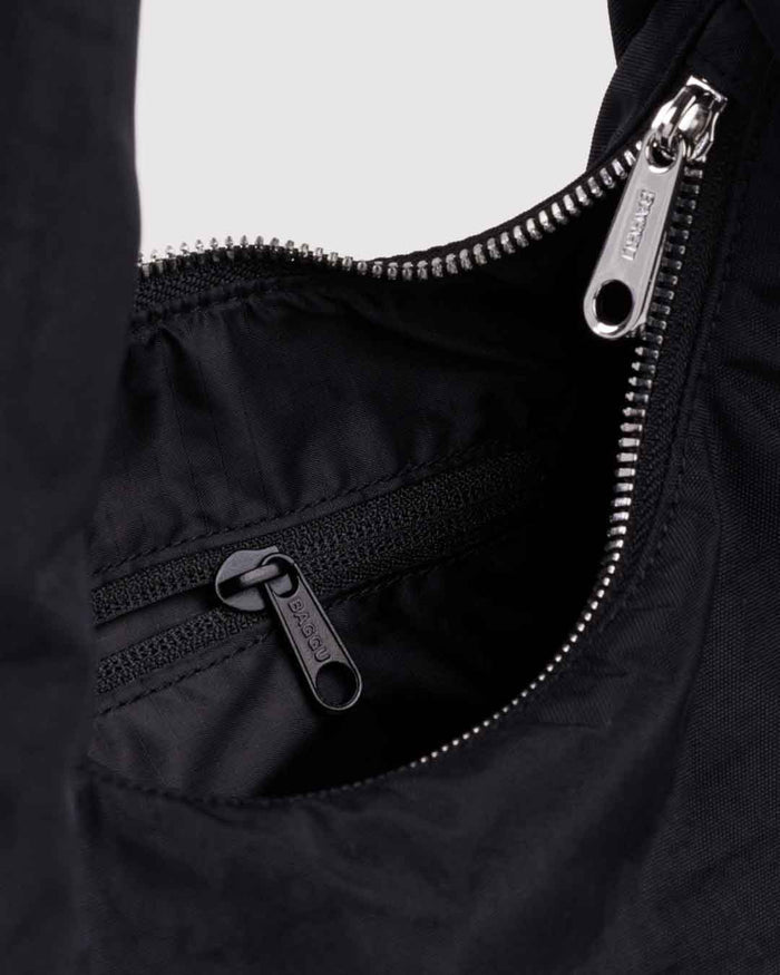 Black Small Nylon Meringue Bag | BAGGU | Small Nylon Meringue Bag