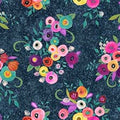 Blooming Bouquet- Navy Foral Toss - QT Fabrics