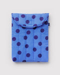 Blue Polka Dot Puffy Laptop Sleeve 13"/14" | BAGGU | Laptop Sleeve 13”/14"