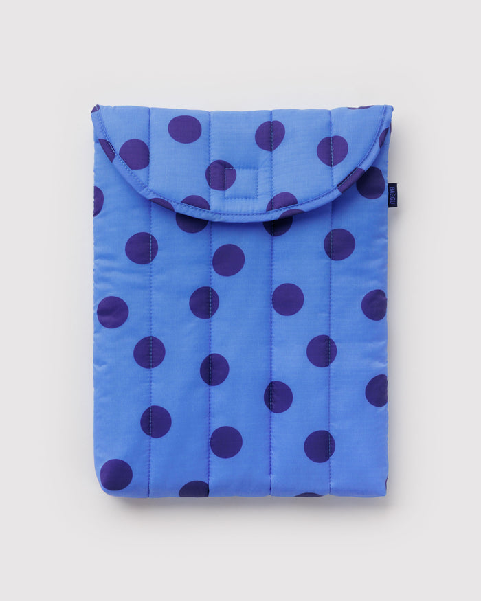 Blue Polka Dot Puffy Laptop Sleeve 13"/14" | BAGGU | Laptop Sleeve 13”/14"
