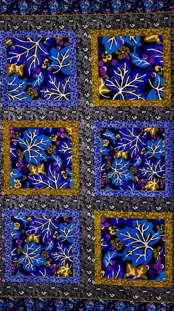 Blueberry Skies Black Metallic - Y1177-3M   Blueberry Jam Fossil Fern