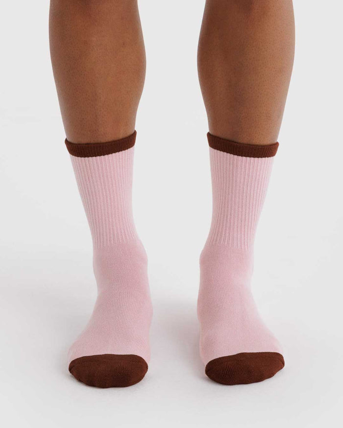 Blush Mix Ribbed Sock | BAGGU | Socks