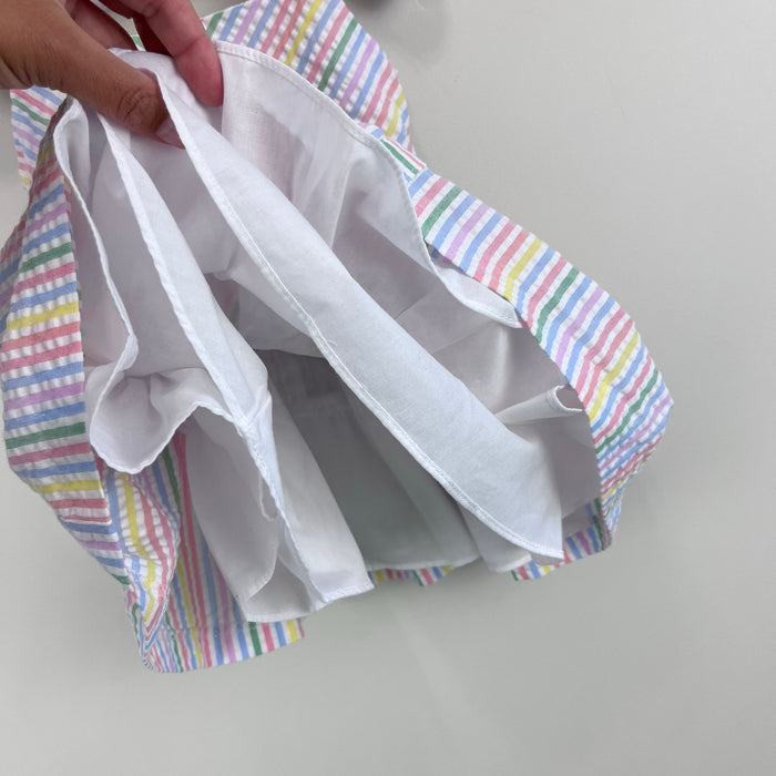 Bonnie Baby Pastel Stripe Seersucker Dress 6-9 Months