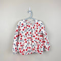 Bonpoint Girls Quilted Cherry Cardigan Jacket 6