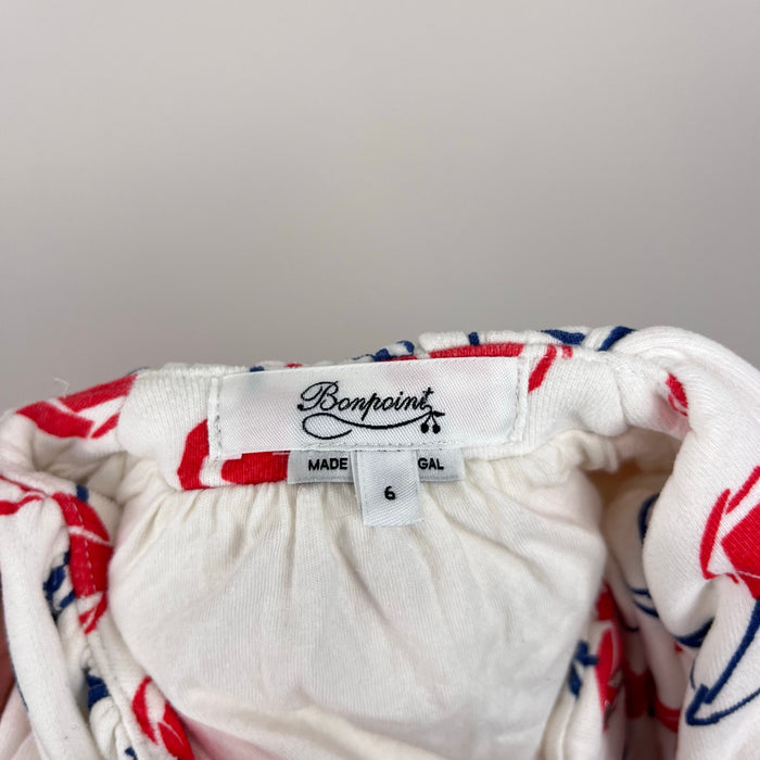 Bonpoint Girls Quilted Cherry Cardigan Jacket 6
