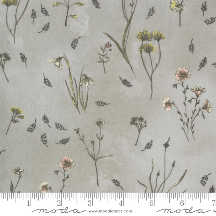 Botanicals - Vintage - Grey - Floral - Moda - 16911 12