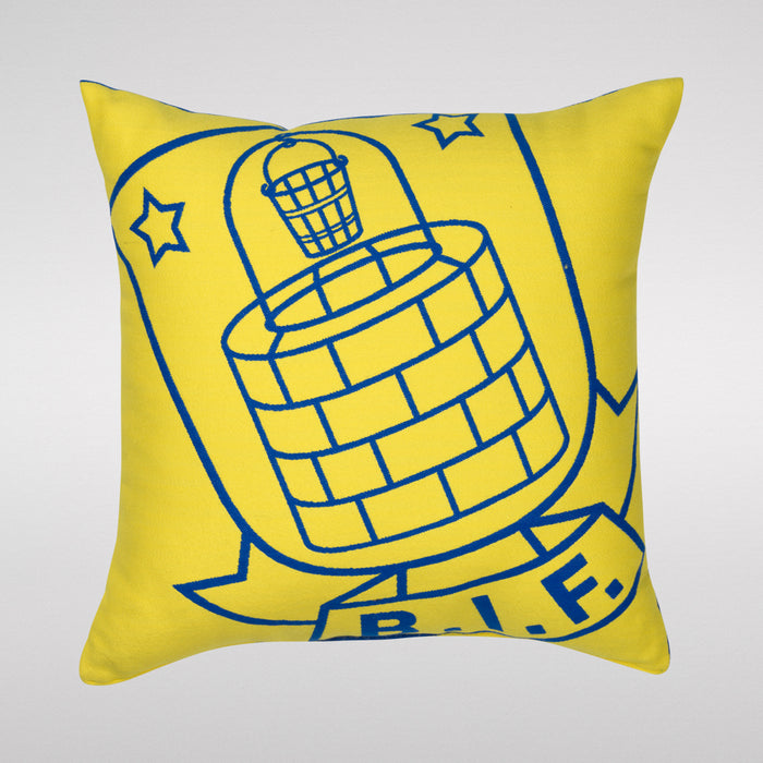 Brøndby Pude Blå m. Logo